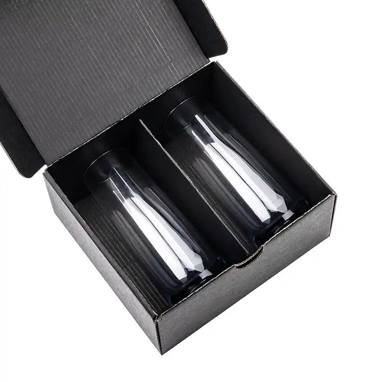 Soudan Stemless Flute Smoke 7.5 oz - Imprinted #4