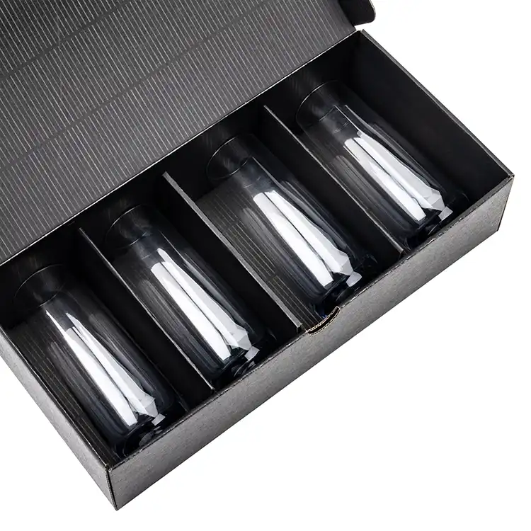 Soudan Stemless Flute Smoke 7.5 oz - Imprinted #5