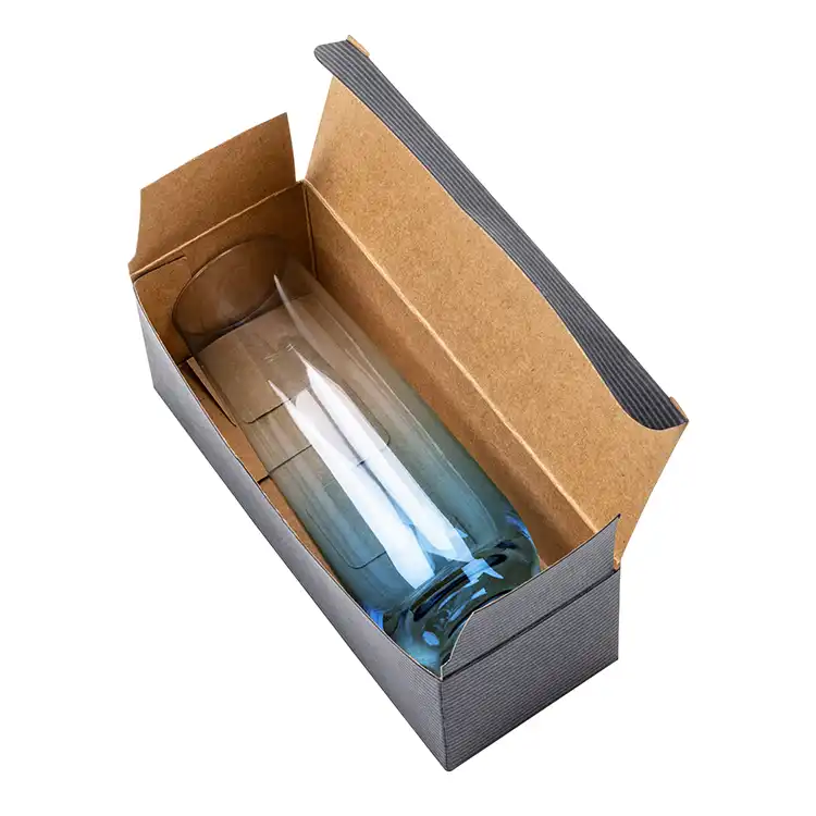 Soudan Stemless Flute Smoke 7.5 oz - Full Color #3