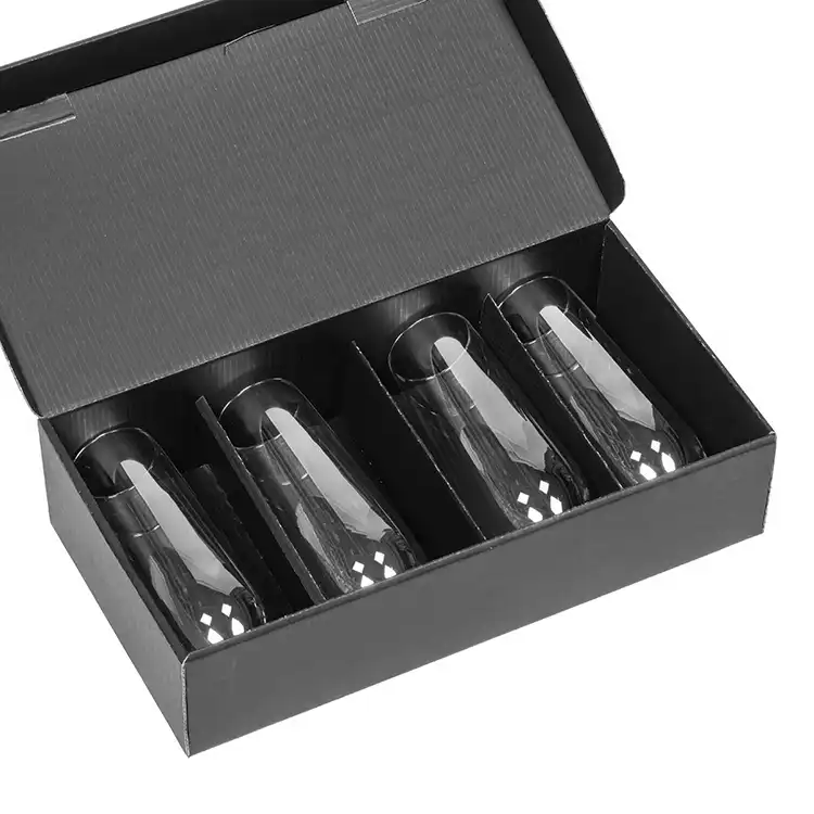 Ossington Stemless Flute 8.5 oz Deep Etch #4