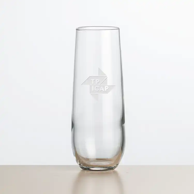 Ossington Stemless Flute 8.5 oz Deep Etch