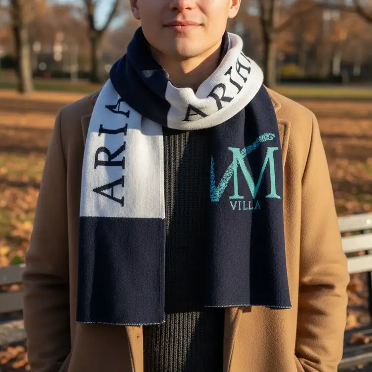 Winter Jacquard Knit Scarf #2