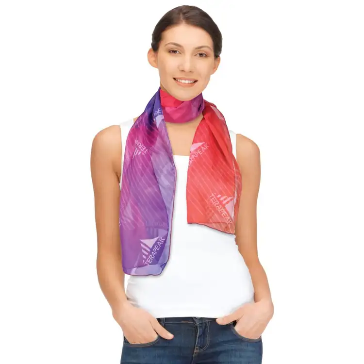 Foulard en mousseline de polyester personnalisé #2