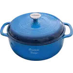 Lodge 6-Quart Blue Enameled Cast Iron Dutch Oven