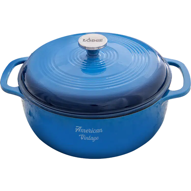 Lodge 6-Quart Blue Enameled Cast Iron Dutch Oven