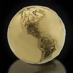Globe décoratif à fini or antique