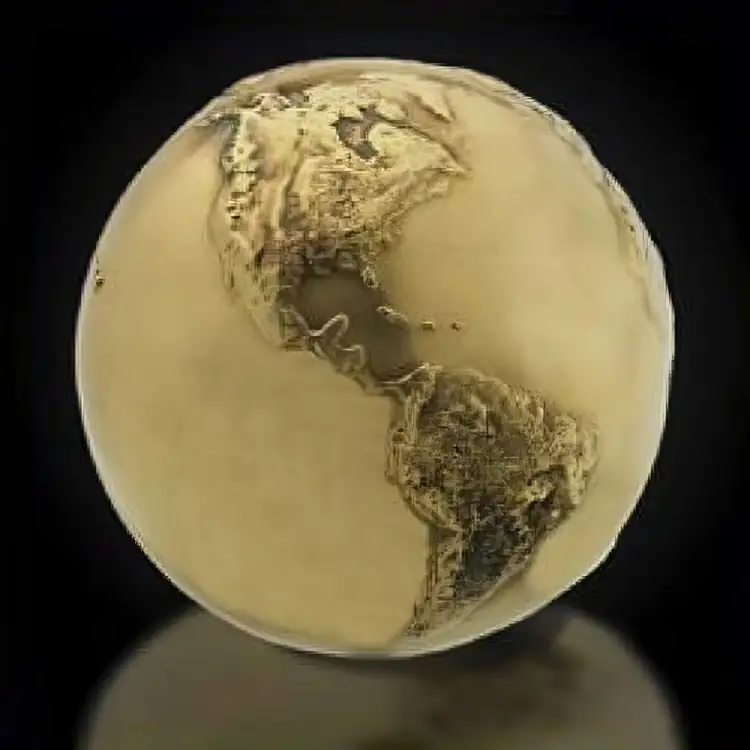 Antique Gold Globe Award Component