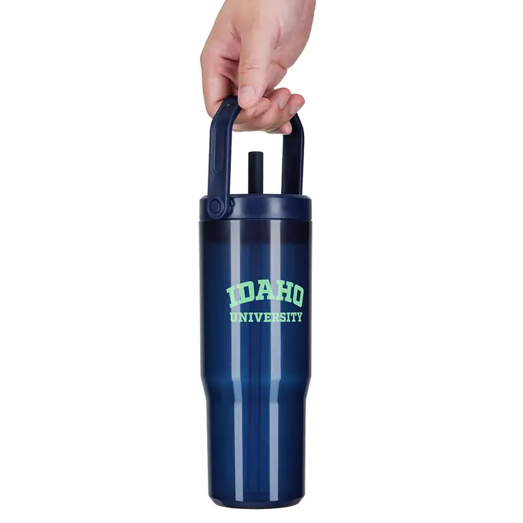 All Day 30 oz Recycled Polypropylene Tumbler with Handle and Silicone Straw #5
