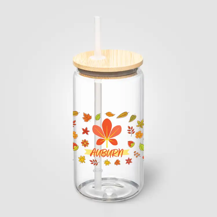 Cadiz Glass Tumbler with Bamboo Lid and Straw 18 oz #5