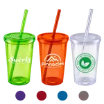 Core Plastic Tumbler with Lid and Straw 22 oz