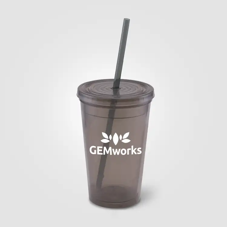 Explore Double-Wall Plastic Tumbler with Straw 16 oz #13