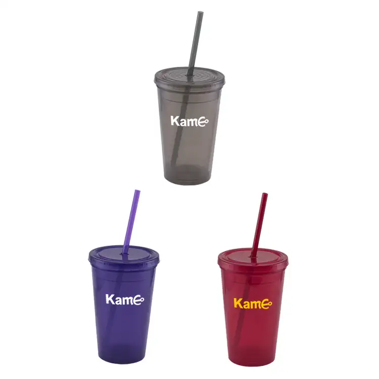 Explore Double-Wall Plastic Tumbler with Straw 16 oz #2