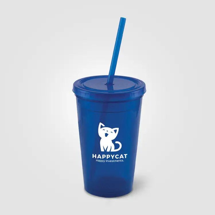 Explore Double-Wall Plastic Tumbler with Straw 16 oz #3