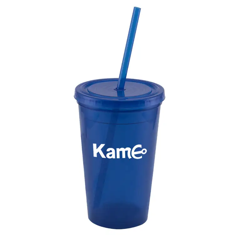 Explore Double-Wall Plastic Tumbler with Straw 16 oz #4