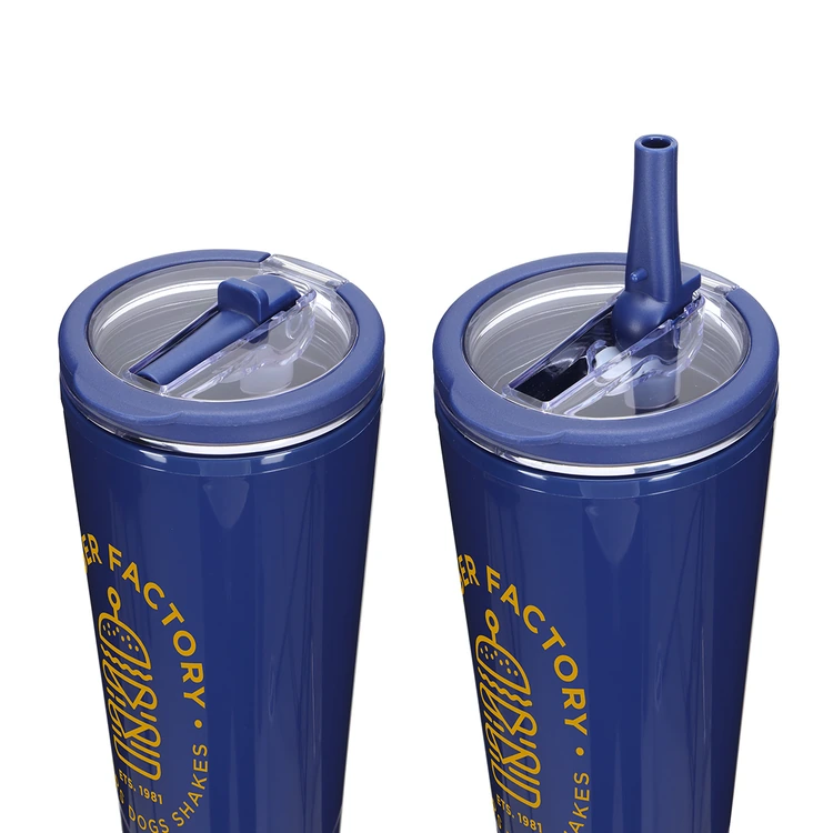 Gobelet Larsen 24 oz en acrylique recyclé avec paille et poignée #5