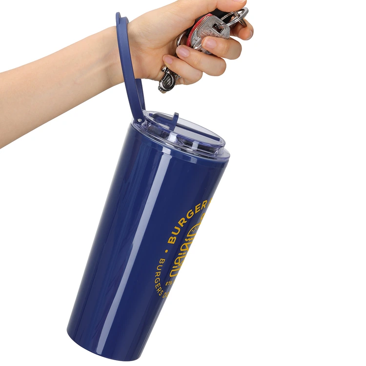 Gobelet Larsen 24 oz en acrylique recyclé avec paille et poignée #7