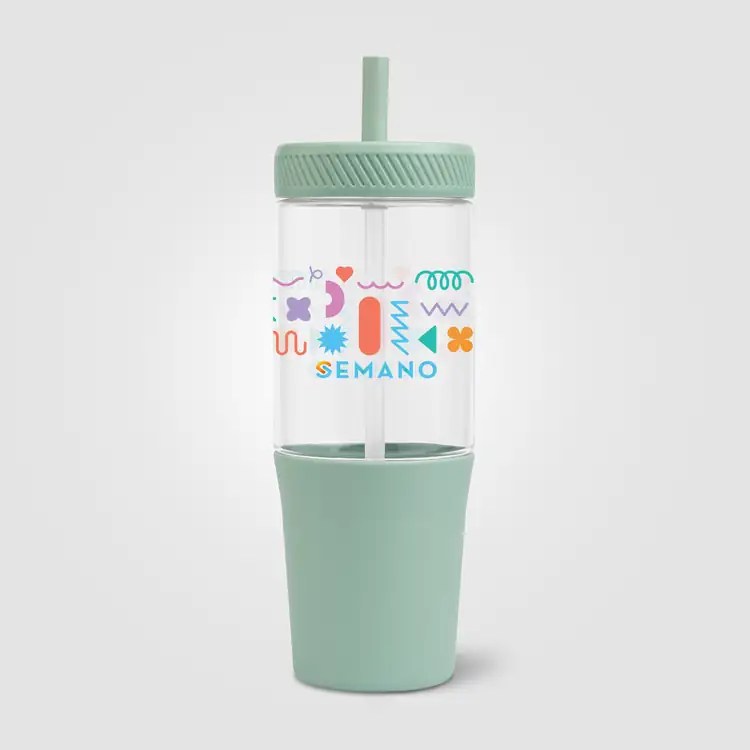 Polar Dual-Tone Recycled Plastic Tumbler with Straw 40 oz #10