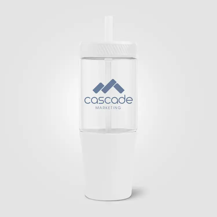 Polar Dual-Tone Recycled Plastic Tumbler with Straw 40 oz #14