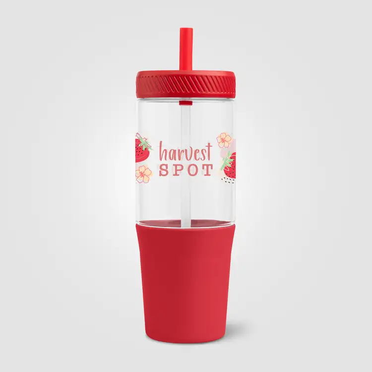 Polar Dual-Tone Recycled Plastic Tumbler with Straw 40 oz #8
