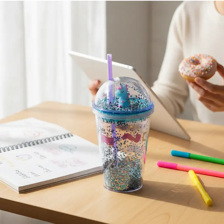 Double Wall Tumbler with Custom Shape Lid #2