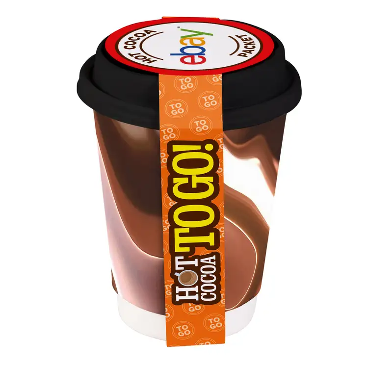 Gobelet à emporter 12 oz avec sachet de chocolat chaud