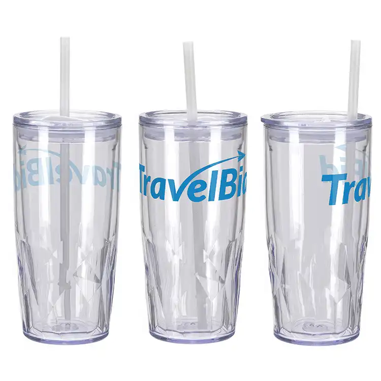Luster 16 oz 2-in-1 Recycled Acrylic Straw Tumbler #2