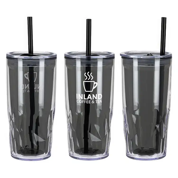 Luster 16 oz 2-in-1 Recycled Acrylic Straw Tumbler #4