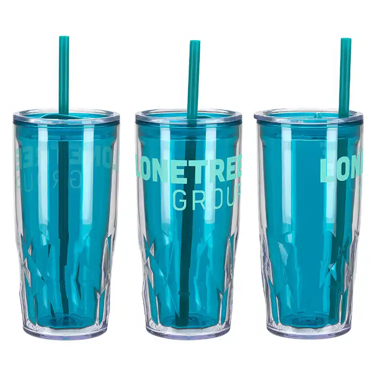 Luster 16 oz 2-in-1 Recycled Acrylic Straw Tumbler #5