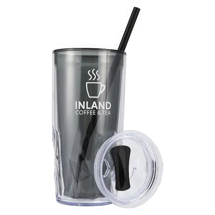 Luster 16 oz 2-in-1 Recycled Acrylic Straw Tumbler #6