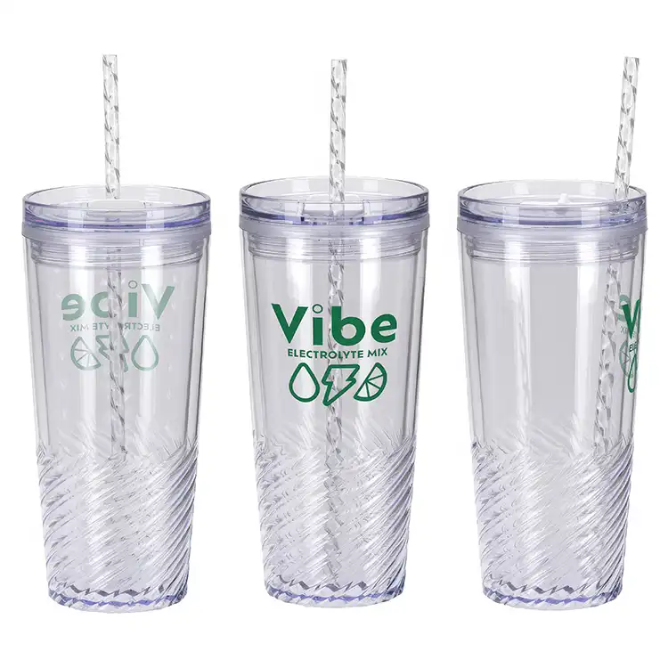 Clio 20 oz 2-in-1 Recycled Acrylic Straw Tumbler #2