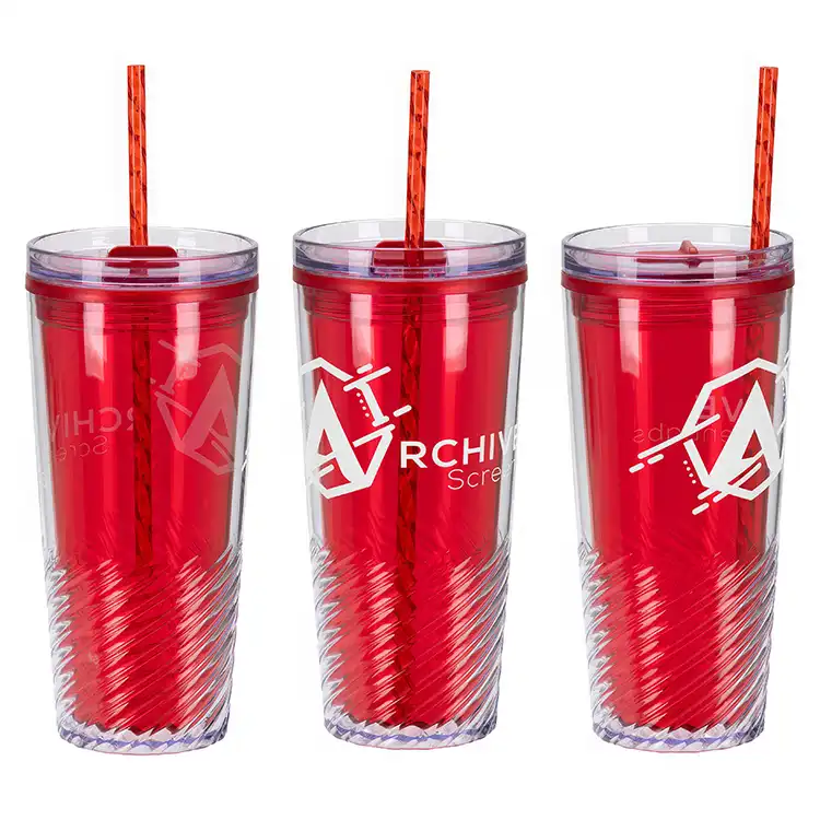 Clio 20 oz 2-in-1 Recycled Acrylic Straw Tumbler #5