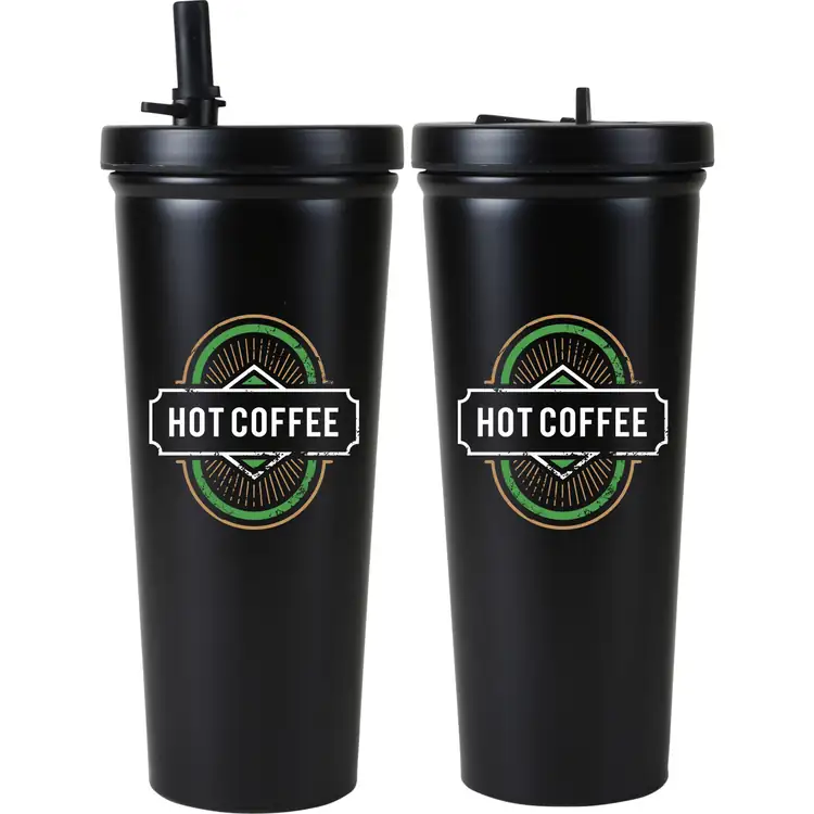 Kemble Stainless Steel Tumbler with Flip-Up Straw #2