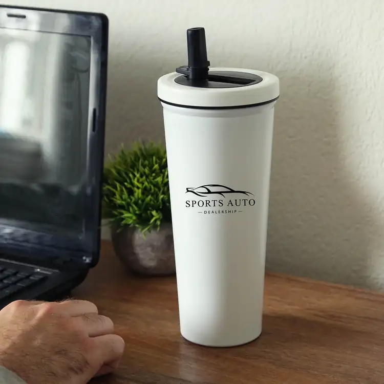 Kemble Stainless Steel Tumbler with Flip-Up Straw #5