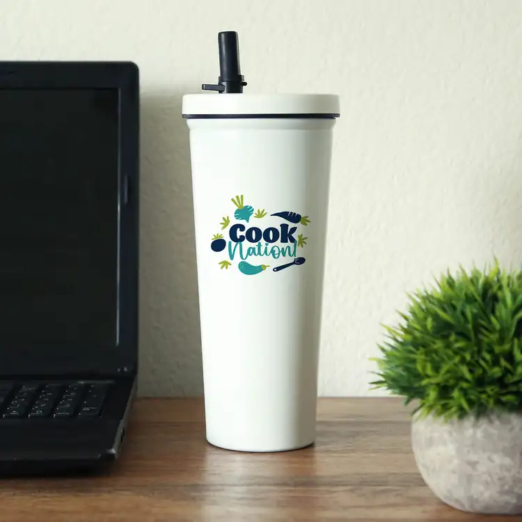 Kemble Stainless Steel Tumbler with Flip-Up Straw #6