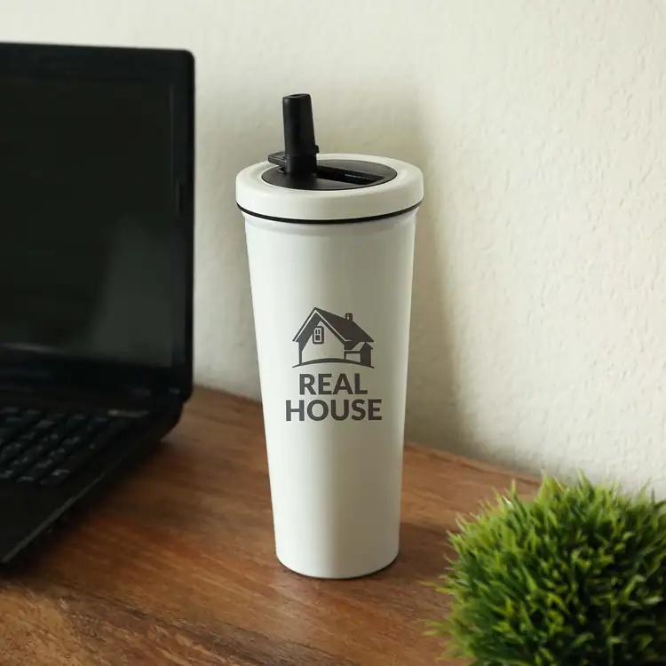 Kemble Stainless Steel Tumbler with Flip-Up Straw #7