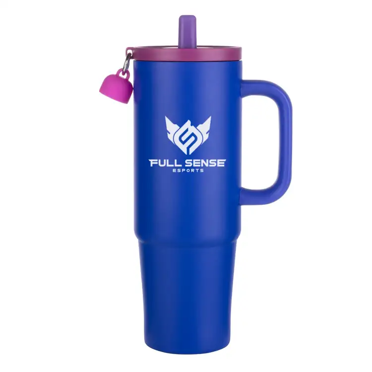 Kentia Travel Tumbler 30 oz with Straw and Charm Holder #2