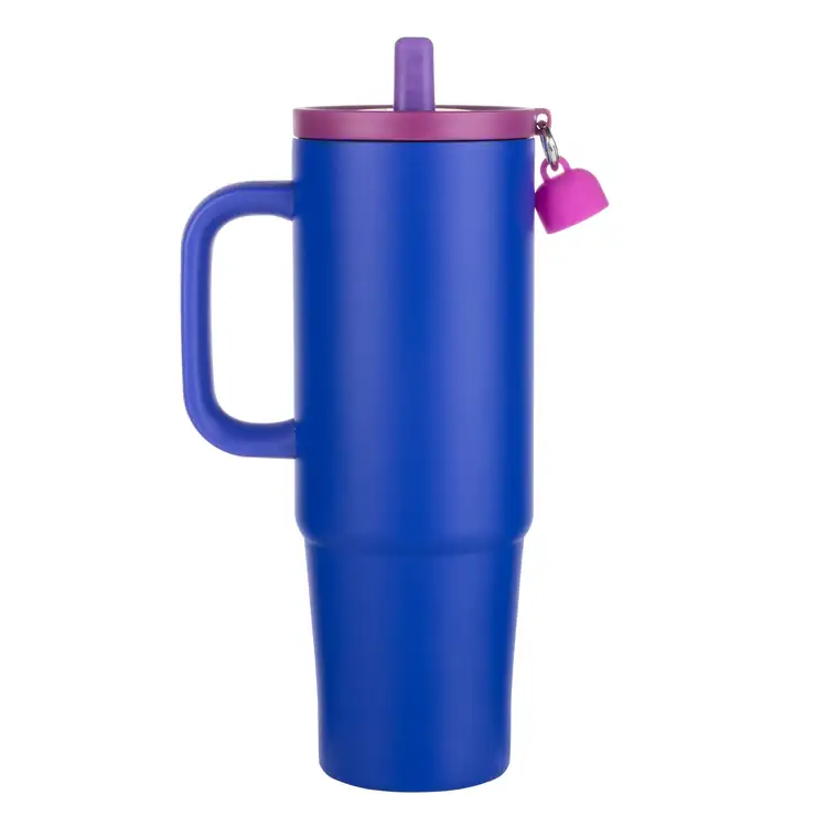 Kentia Travel Tumbler 30 oz with Straw and Charm Holder #6
