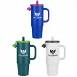 Kentia Travel Tumbler 30 oz with Straw and Charm Holder
