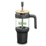 Lanai Glass Travel Tumbler 40 oz with Handle and Straw