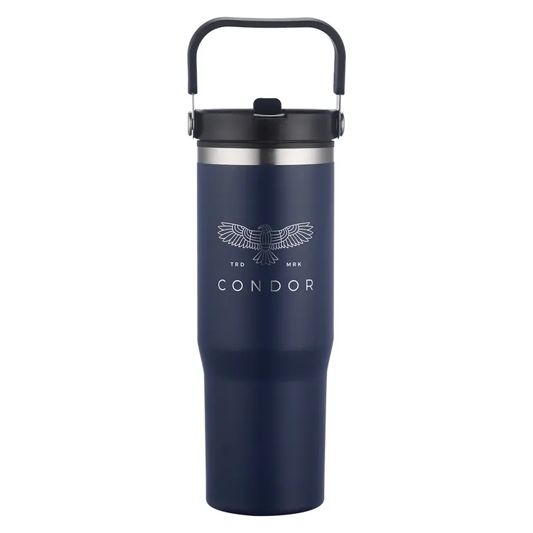 Gobelet de voyage Oreno 30 oz en acier inoxydable et polypropylène #17