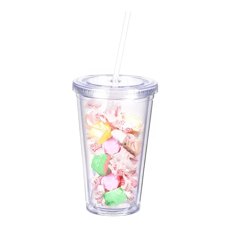 Double Wall Tumbler 16 oz with Salt Water Taffy