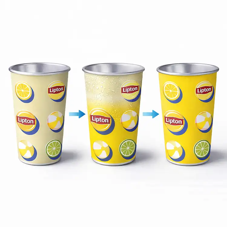 Recycled Aluminum Cup with Colour-Changing Print #4