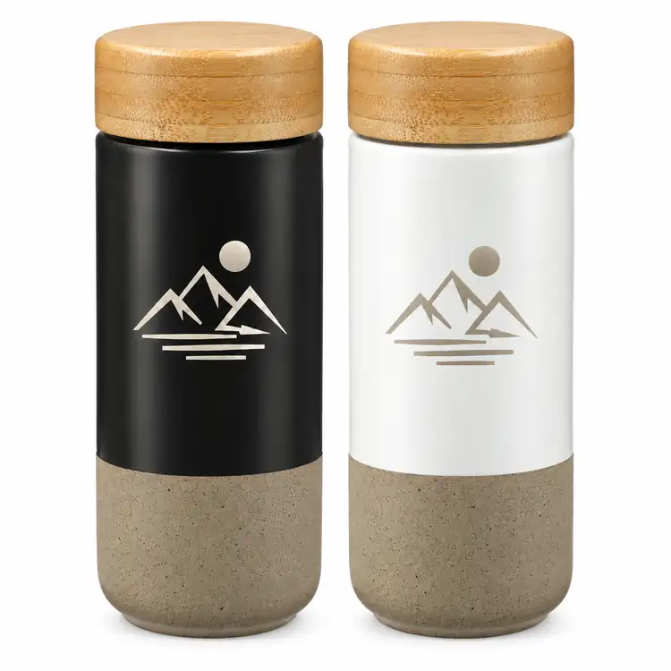 Arlo Ceramic Tumbler with Bamboo lid