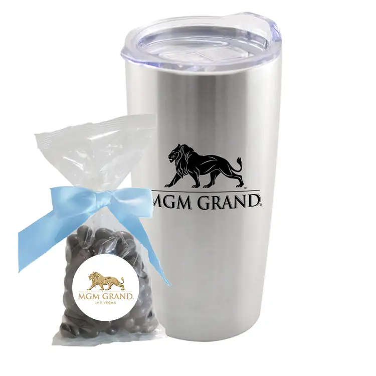 Tumbler with Dark Chocolate Almonds Mug Drop