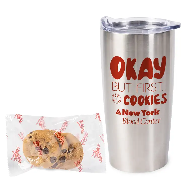 Vacuum Tumbler 20 oz with Mrs. Fields Cookies