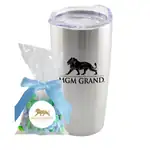 Gobelet isotherme 20 oz avec boutons de chocolat