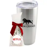 Gobelet isotherme 20 oz avec boutons de chocolat imprimés