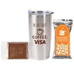 Gobelet isotherme 20 oz avec café et biscuit chocolaté