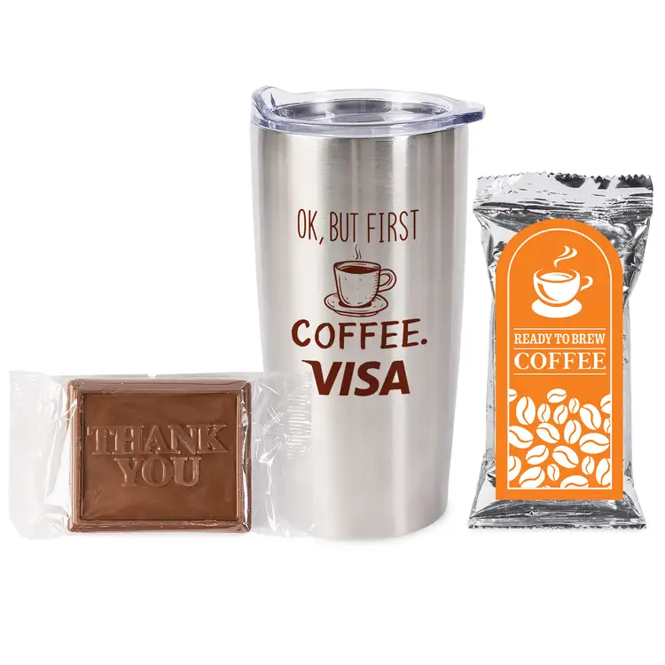 Gobelet isotherme 20 oz avec café et biscuit chocolaté