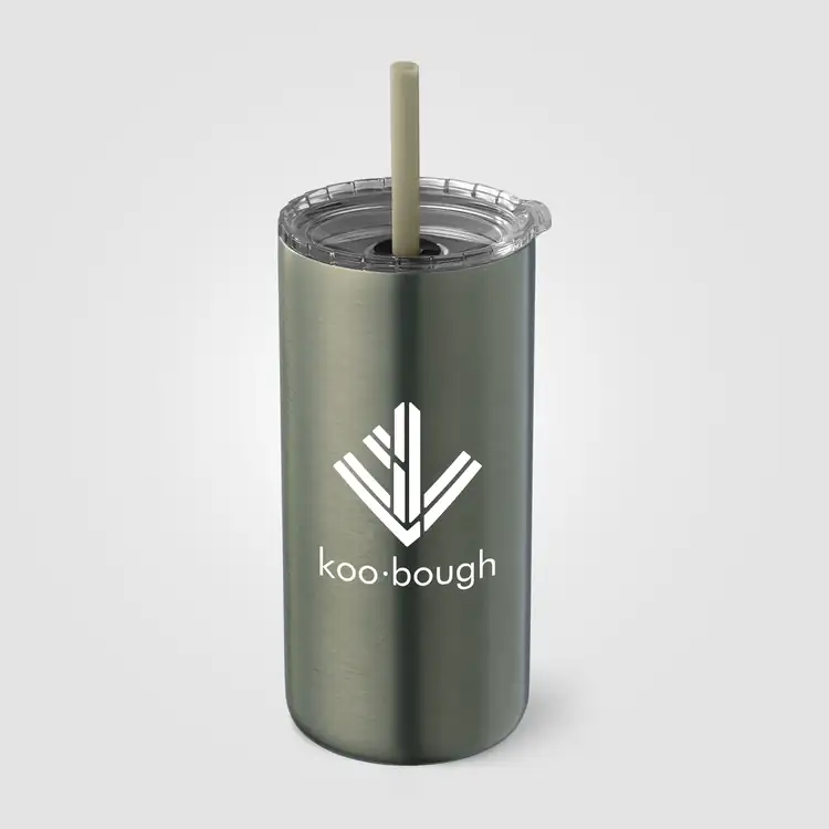 Borealis Recycled Stainless Steel Tumbler with Straw 16 oz #13